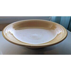 Vintage Fiestaware Original Yellow Compote Pedestal Bowl 12" Large Round HLO USA